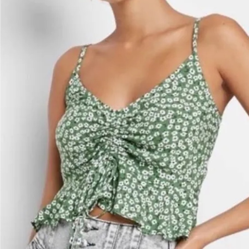 Green Floral Wild Fable Tank
